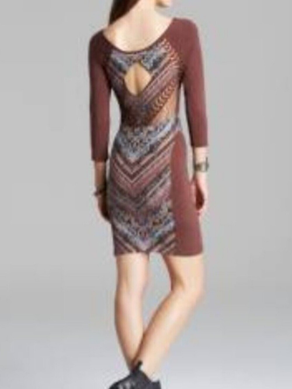 Free People Out Of Africa Color Raisin Combo Sz Medium Tapestry Print Cutouts - Picture 3 of 14